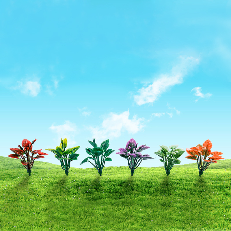 Factory Direct sand tray simulation model plant plastic decorative model material DIY handmade heart leaf grass