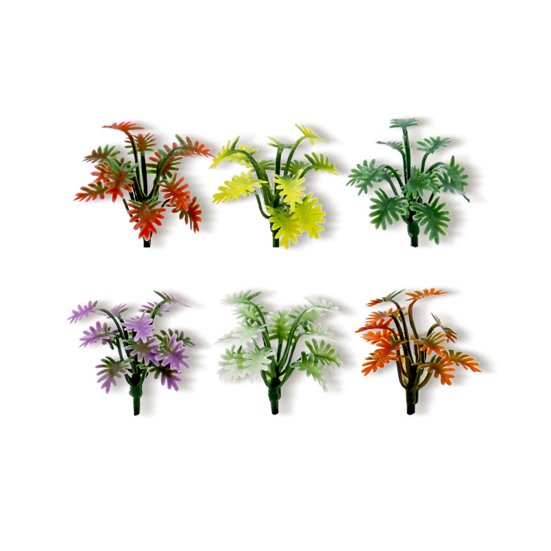Materials for Handmade Architectural Sand Table Models, Colorful Plastic Flowers and Plants, Garden Simulation Plant Ornaments, Model Broken Leaves and Grass