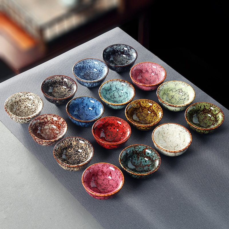 Dropshipping Large Diameter Tea Cup Master Cup Ceramic Kiln Name Cup Personal Cup Cross-Border Candle Cup Wholesale