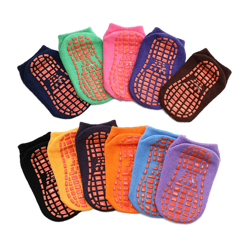 Indoor Kidsren's Non-Slip Socks, Cotton Baby Non-Slip Floor Socks, Trampoline Playground Family Early Education Kidsren's Non-Slip Socks