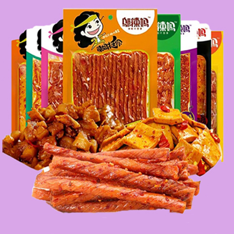 Spicy mom spicy strips dried tofu casual spicy snacks dried tofu products Vegetarian beef tendon wine ghost fish bean strips