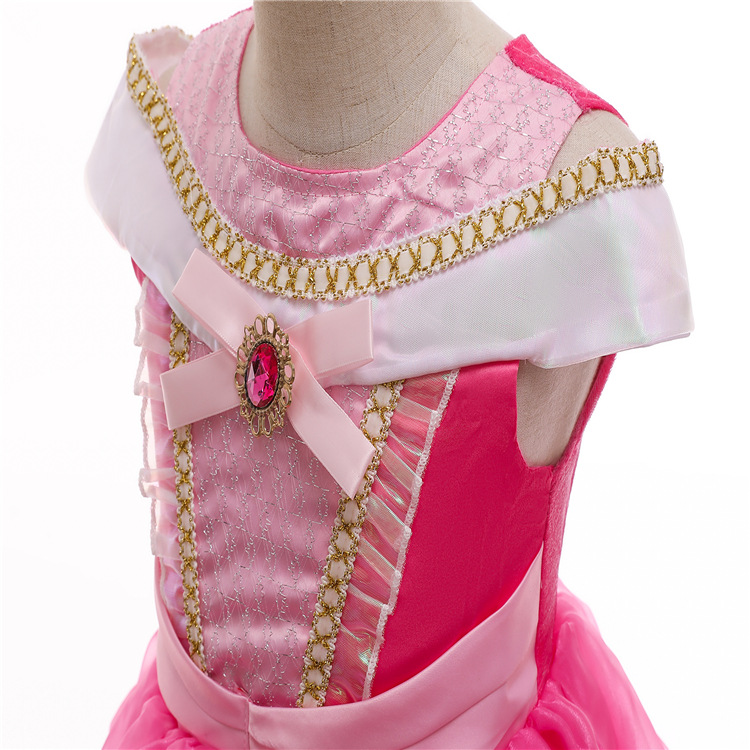 2025 Children's Day Frozen Aurora Princess Dress Girls Mesh Style Skirt Birthday Performance Dress