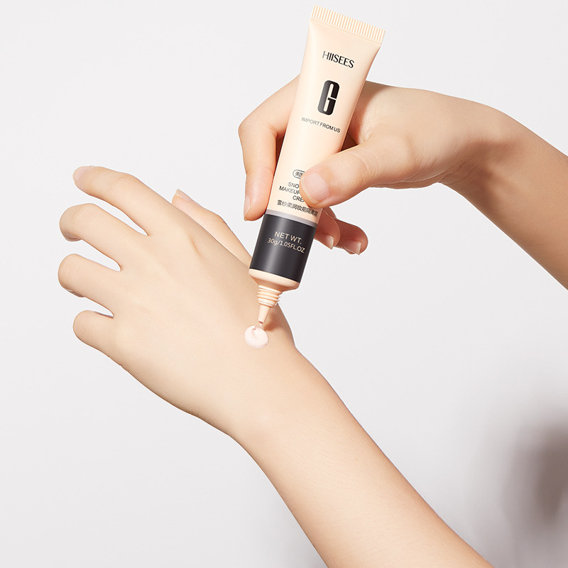 Hanse snow gauze soft makeup front isolation cream 30g three-color isolation concealer small gold tube BB cream moisturizing makeup front cream