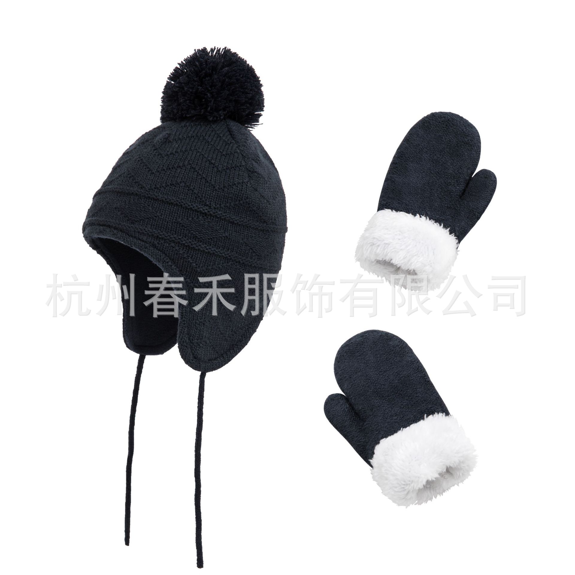 Source factory 6 color spot cross-border Amazon explosions New plus velvet autumn and winter 1-6 years old hat hand set