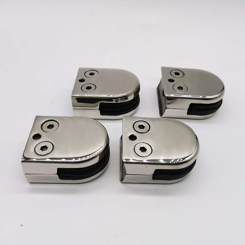 Manufacturer Supplies 304 Bright Fish Mouth Handrail Guardrail Glass Clip Stainless Steel Bathroom Glass Laminate Fixed Bracket