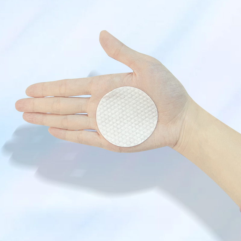 Factory wholesale cotton thickened Pearl pattern makeup cotton disposable round cleansing towel makeup remover cotton pad