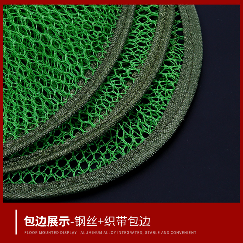 Steel fork fishing protection platform fishing protection sturdy nylon mesh cloth fishing protection wild fishing stainless steel fork quick drying fish fishing protection net pocket