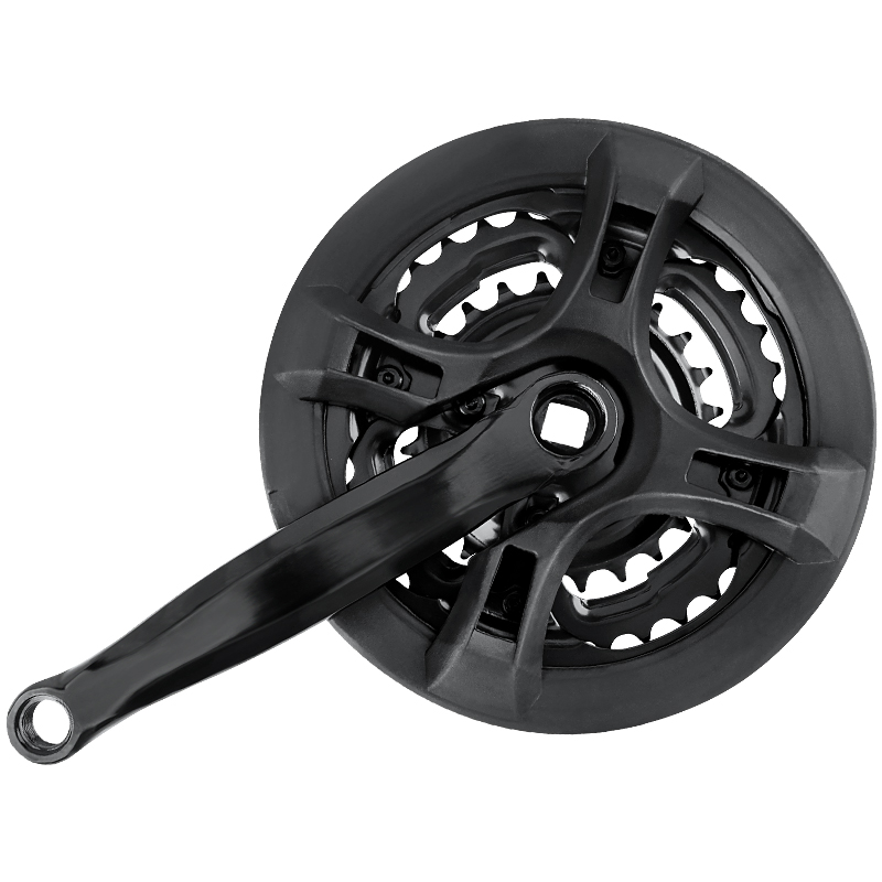 Mountain bike toothed 24/34/42T speed bicycle gear gear crank square hole chain plate set cover accessories