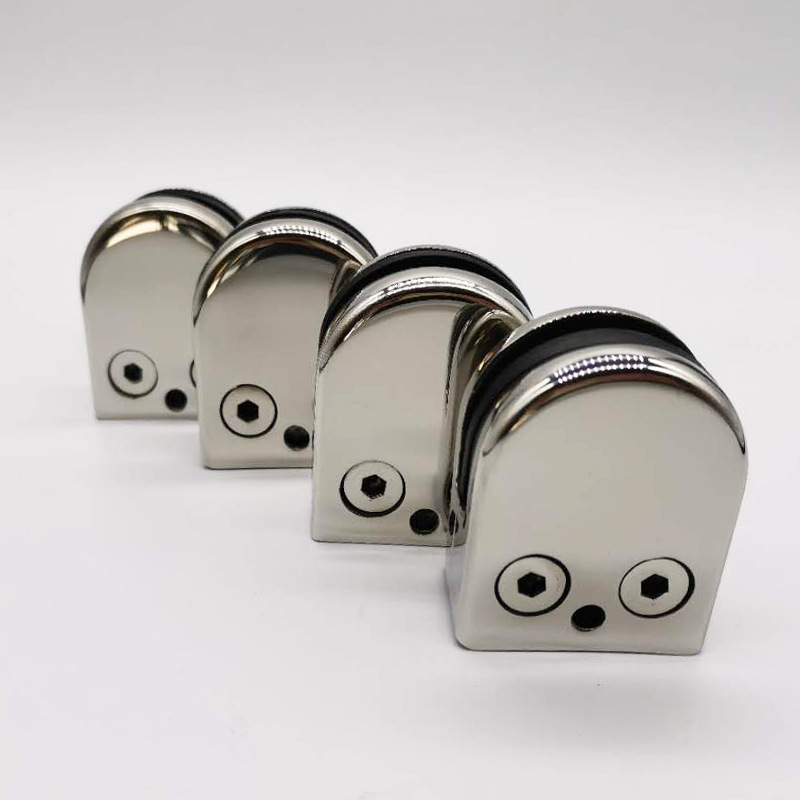 Manufacturer Supplies 304 Bright Fish Mouth Handrail Guardrail Glass Clip Stainless Steel Bathroom Glass Laminate Fixed Bracket