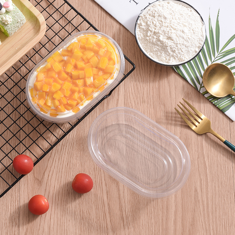 Factory wholesale disposable Bobo cup full bowl fat cup plastic high transparent U-shaped baking multi-layer mousse cup