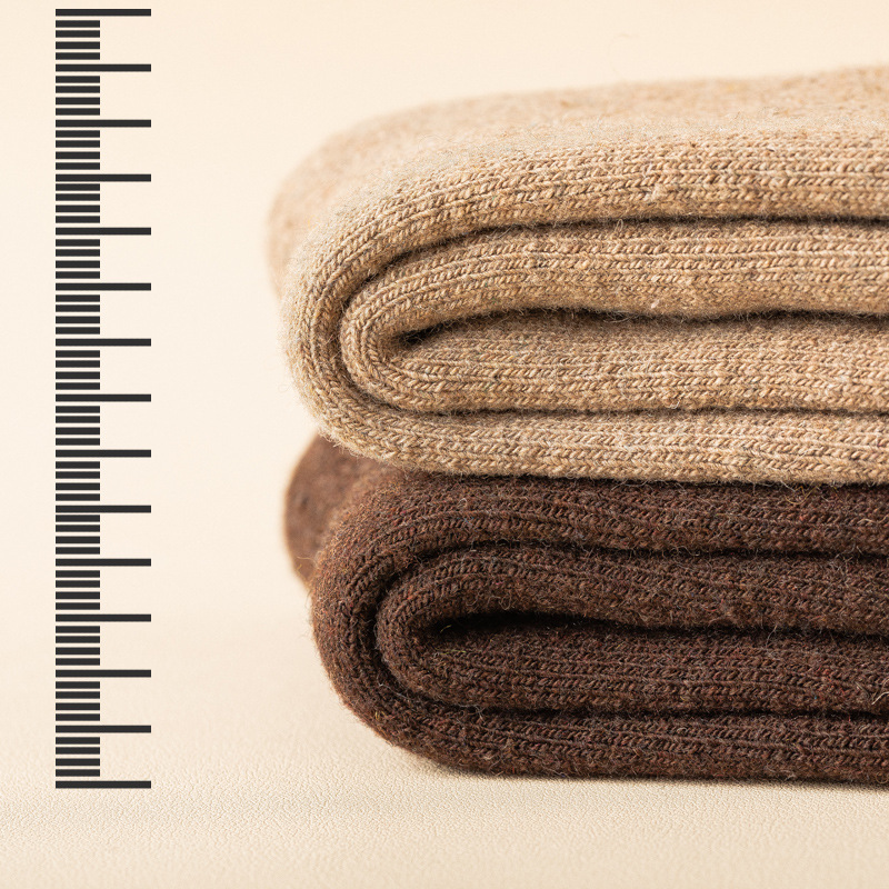 Autumn and winter extra thick fleece-lined wool socks for the elderly outdoor extra thick warm men's padded cashmere socks manufacturers wholesale