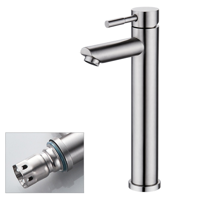 Stainless steel 304 faucet basin faucet hot and cold wash basin bathroom cabinet cold and warm plumbing sanitary ware manufacturers