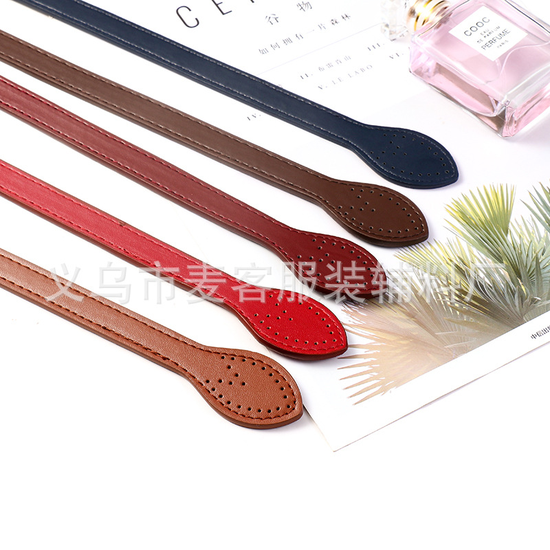 Imitation leather handle 60cm long Korean version of fine pressure line leaf bag with diy threading handle handle spot 24g