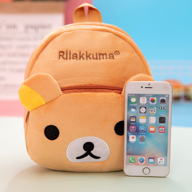 Creative cartoon plush bag children's toy small backpack 1-3 boys and girls kindergarten baby plush bag