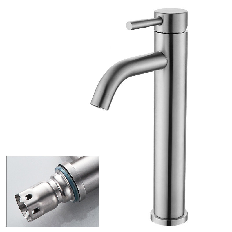 Stainless steel 304 faucet basin faucet hot and cold wash basin bathroom cabinet cold and warm plumbing sanitary ware manufacturers