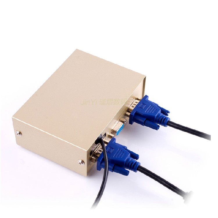 FJ-2002 one host two monitors one in two out VGA screen splitter sharing device VGA distributor