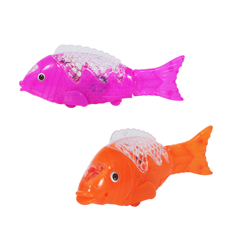 Electric projection fish luminous swing Fish Music light children's toys Mid-Autumn Festival Lantern Temple Fair stall push wholesale