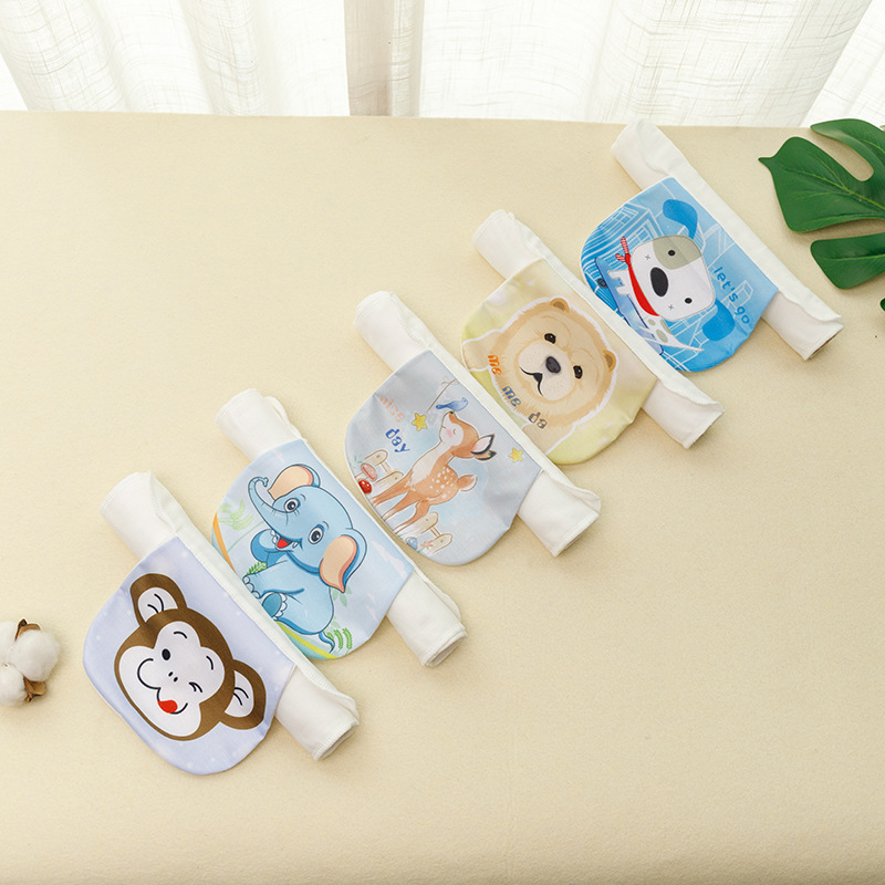 Sweat Absorbing Towel Pure Cotton Children's Sweat Proof Towel New Cartoon Baby Pad Back Towel Kindergarten Large Sweat Towel logo Printing