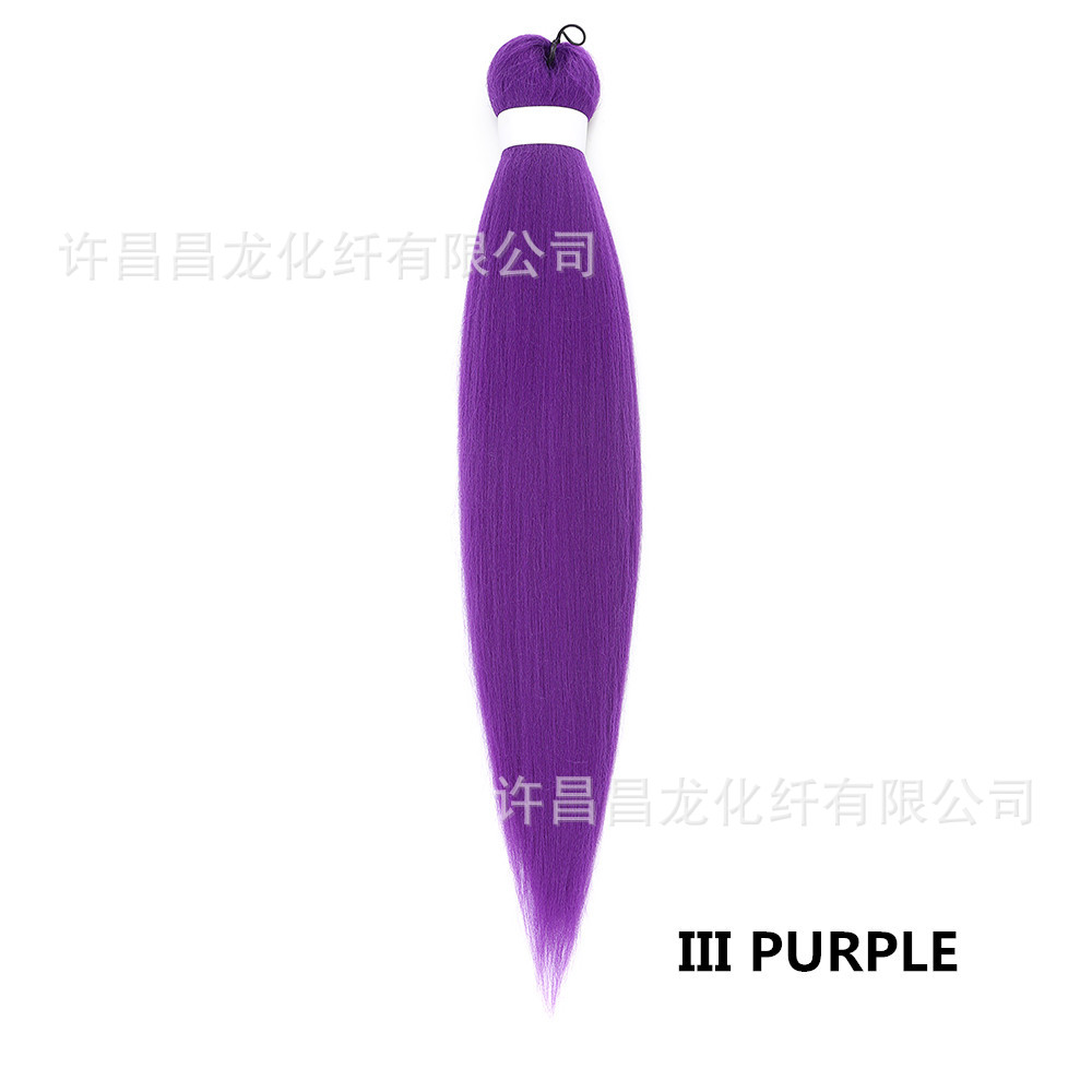 Low temperature flame retardant fluffy pull block large BRAID low temperature styling wig wholesale 26 inch 90Gez BRAID hair