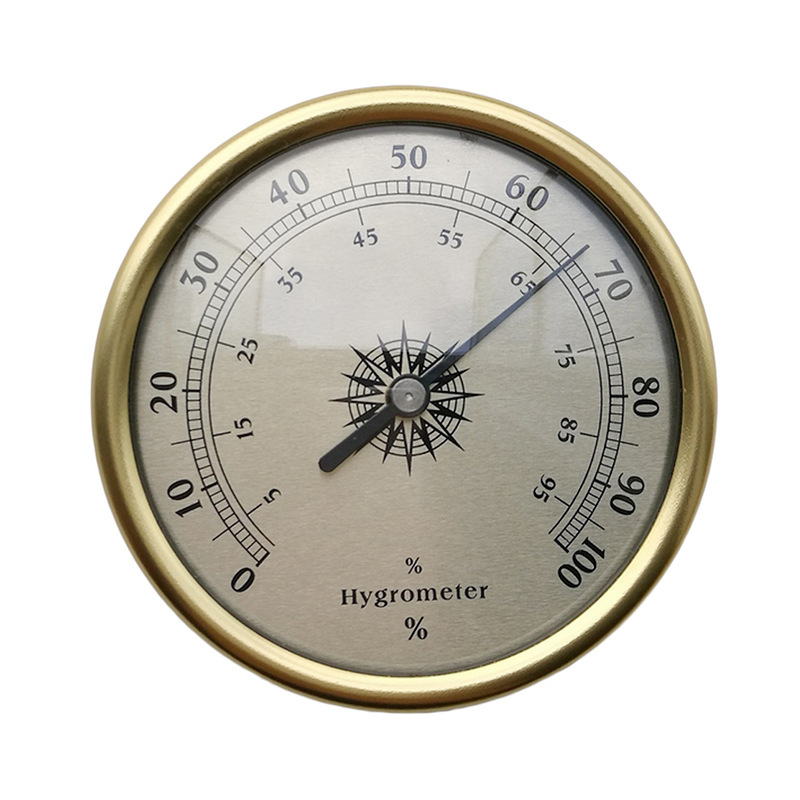 Cross-border mini household instrument pointer hygrometer ABS bottom shell aluminum outer ring aluminum dial thermometer