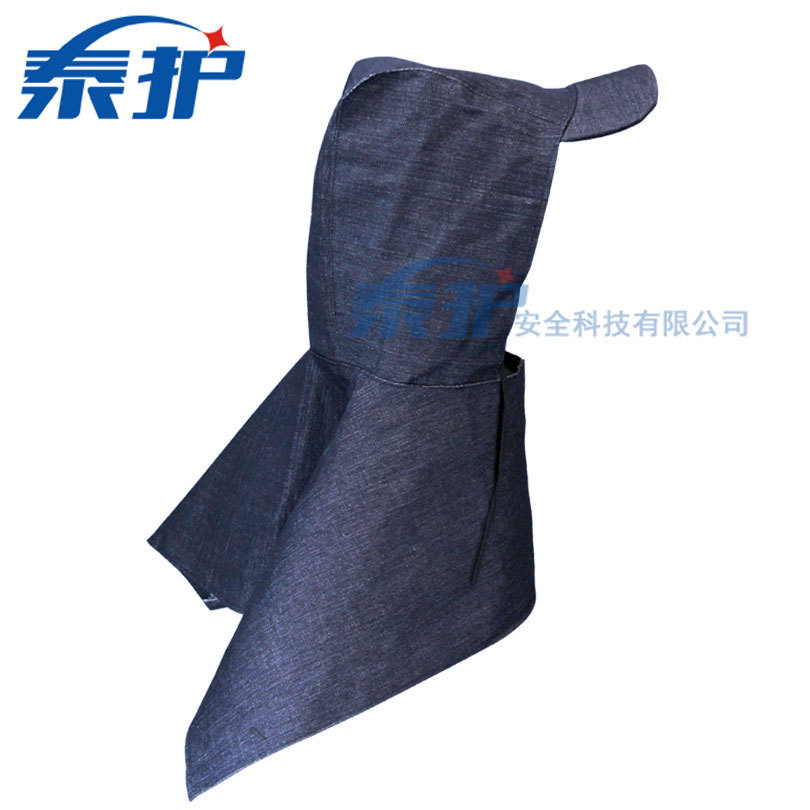 Denim shawl cap enlarged dust cover head hood wear-resistant labor protection cloak polished handling protective hood