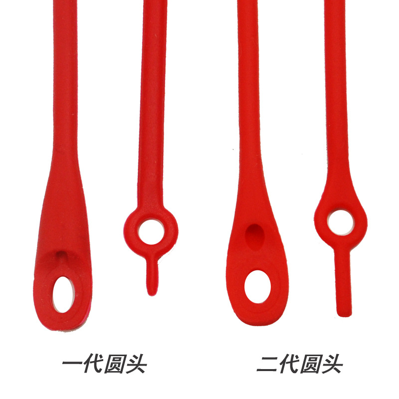 Factory spot tremolo with a pedal shoelace new round head Silicone elastic tie-free lazy shoelace factory direct sales