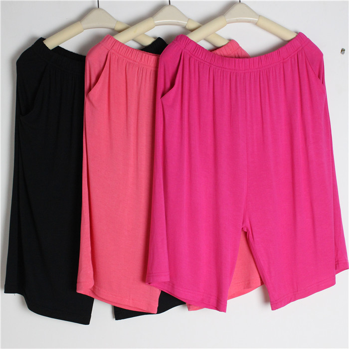 Summer Men's Modal Thin Home Pajamas, Sports and Leisure Men's Short Pajamas, Bamboo Fiber Five-Quarter Pants in Stock