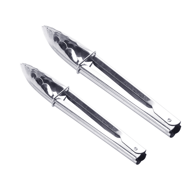 Stainless steel bread clip 7-inch plum mini food clip outdoor barbecue carbon clip food clip barbecue clip wholesale