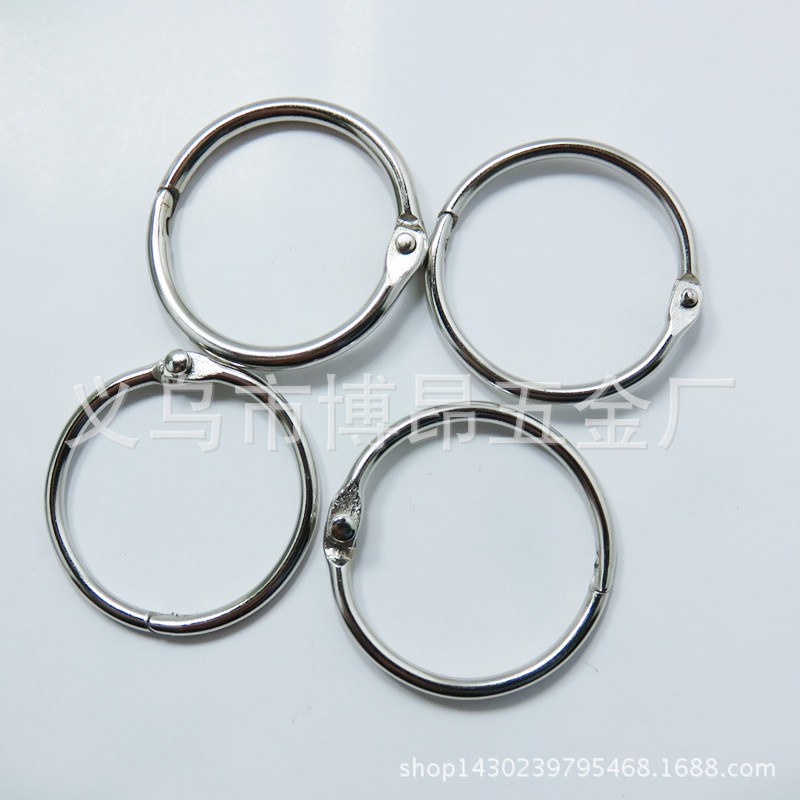Factory direct book ring open ring metal card ring key ring photo album loose leaf ring a large number of spot supply