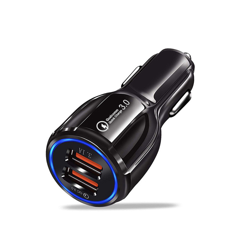 Factory direct explosive 12V charger one drag two car mobile phone universal car charger dual usb car fast charger