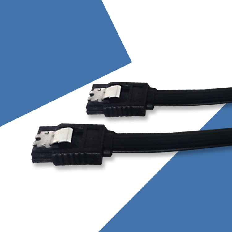 sata8 core data line SATA 7p double straight head with shrapnel black line sata3 0 solid state drive data line