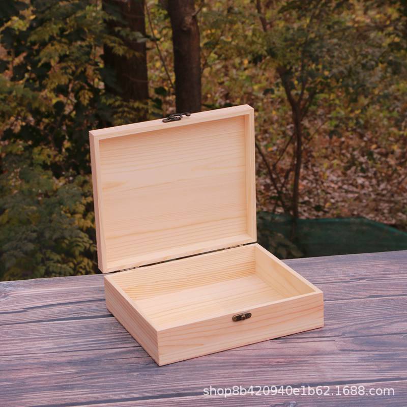 Cigar Wooden Box Solid Wood Cigarette Box Packaging Box Gift Box Wooden Collection Box Pine Flip Wooden Box Custom Wholesale