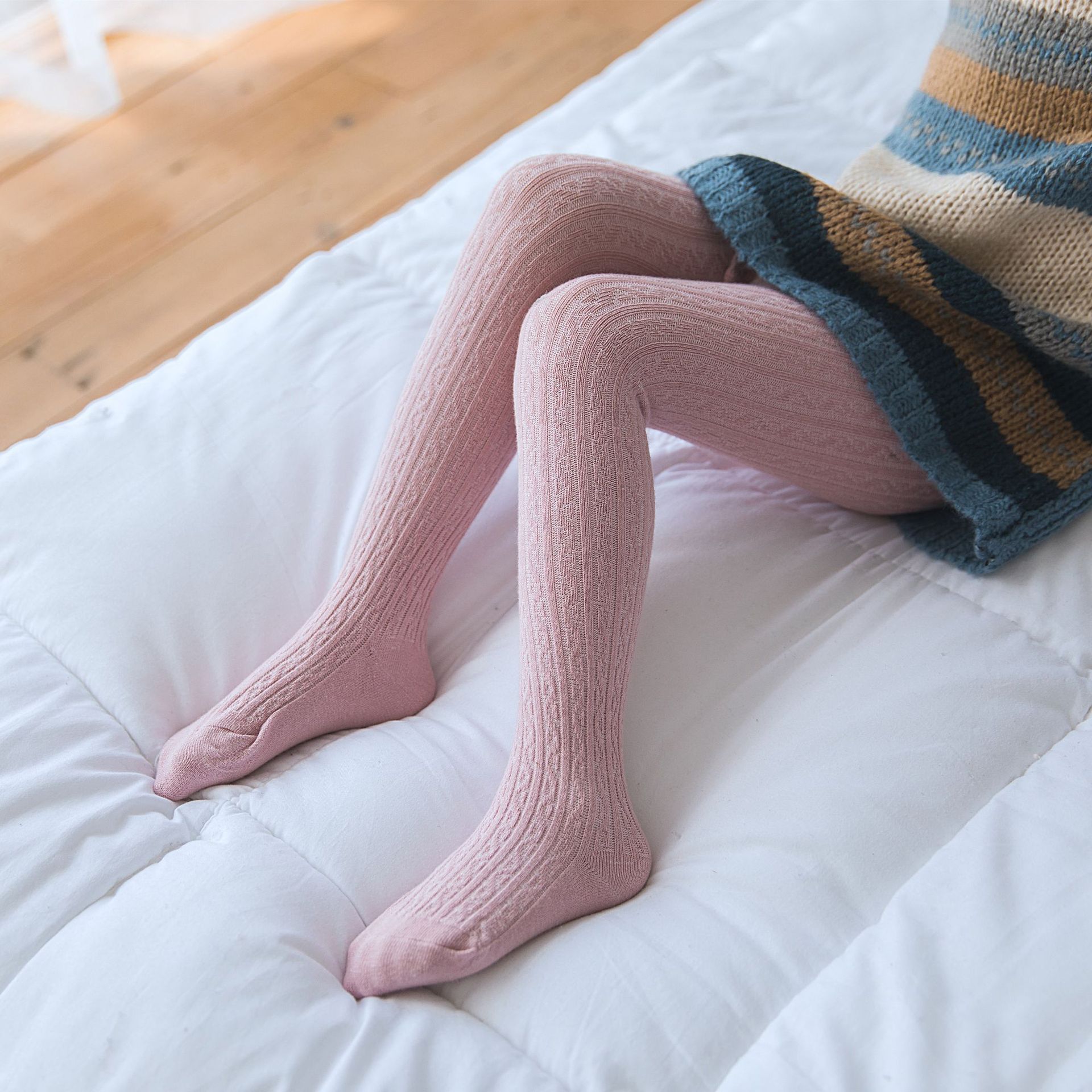 Children's Pantyhose, Girls' Leggings, Spring & Fall Models, Class a Pure Color High-Waisted Baby Outer Wear Wholesale Export Dropshipping