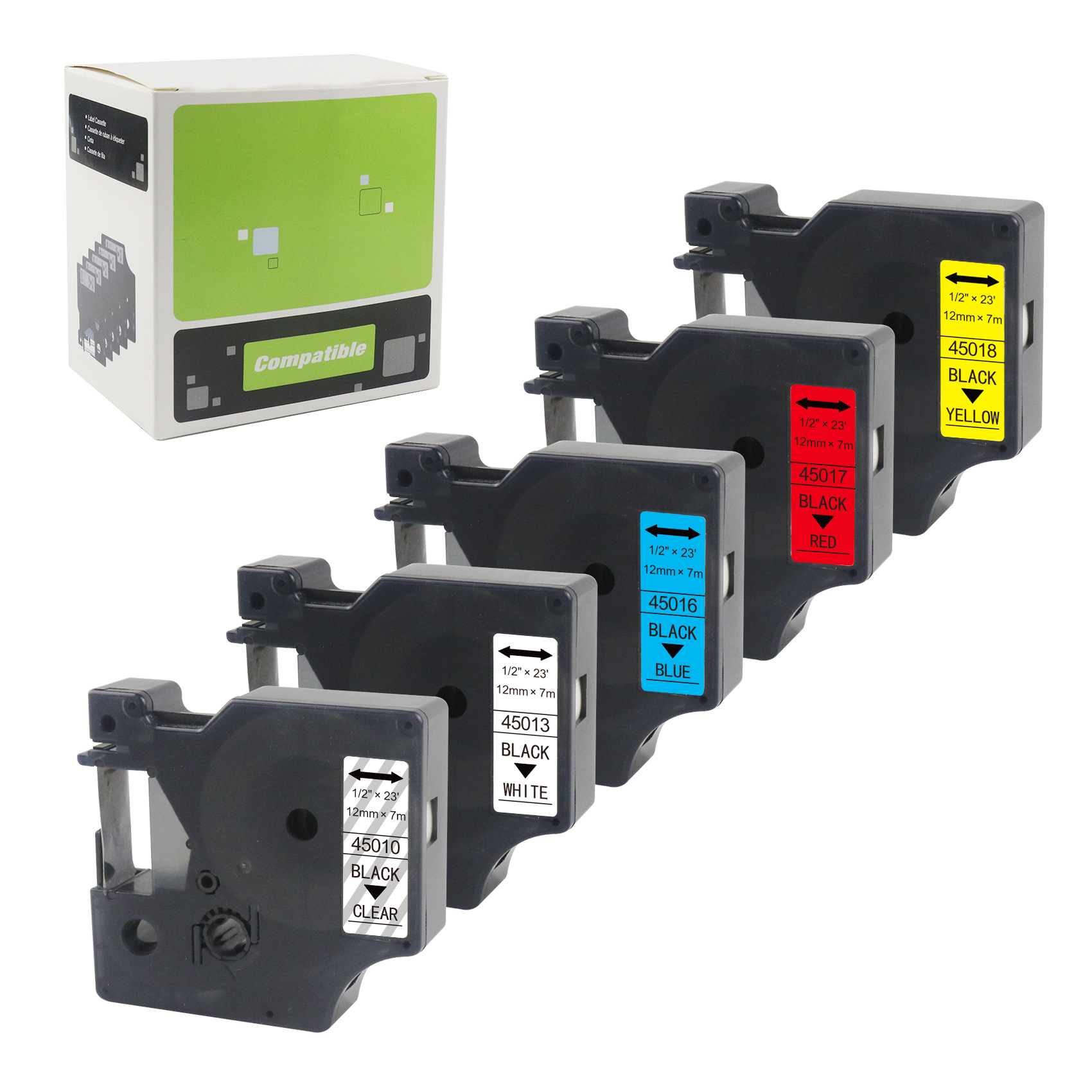 For DYMO Delta Label Machine Ribbon 12mm Label Ribbon Printer Ribbon Adhesive Printing Paper