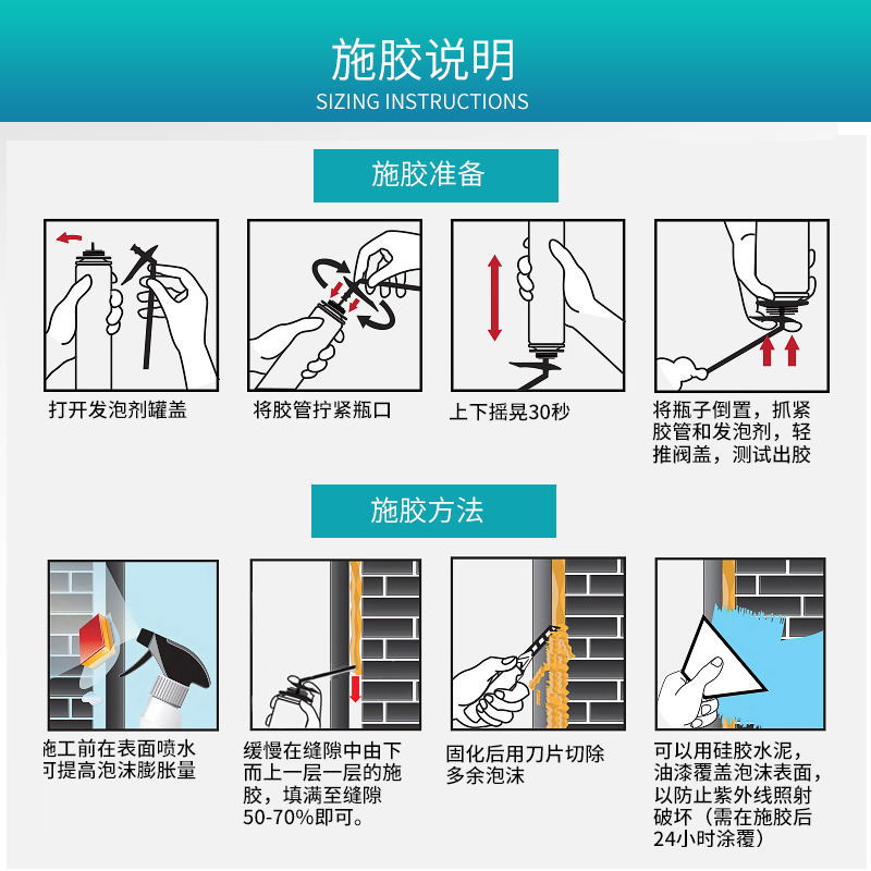 Foaming adhesive polyurethane foam caulking agent door and window filling caulking foam adhesive sound insulation fireproof foaming agent