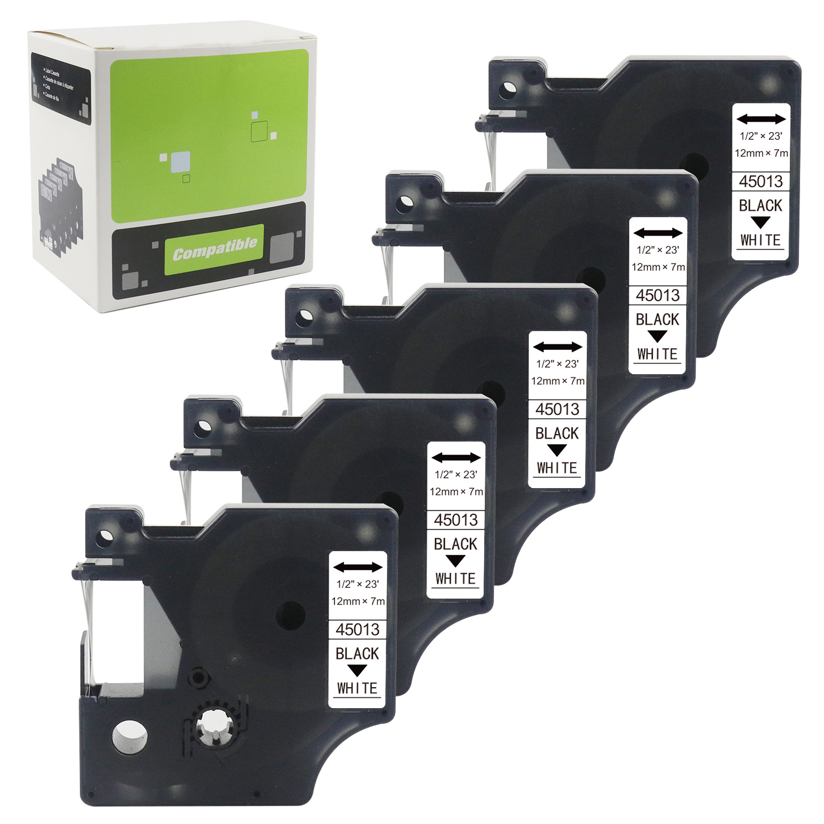 For DYMO Delta Label Machine Ribbon 12mm Label Ribbon Printer Ribbon Adhesive Printing Paper