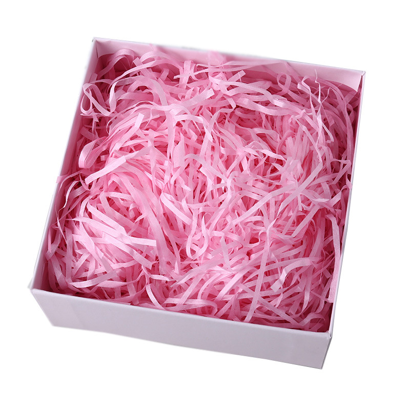 Color raffia grass shredded paper wedding gift bag candy box filler pleated paper chicken nest grass manufacturers wholesale