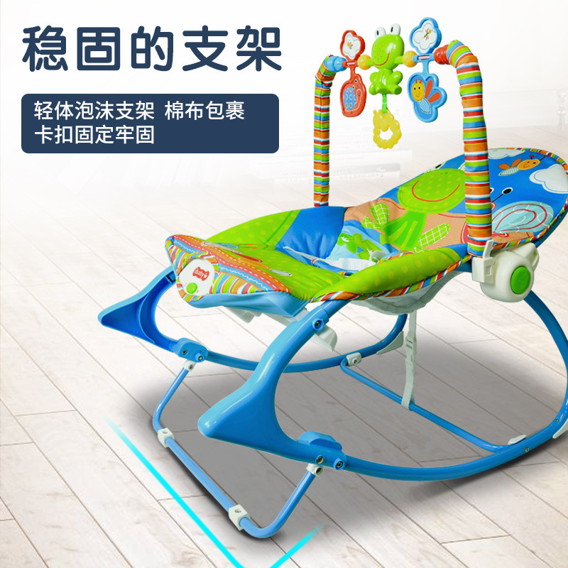 Baby Rocking Chair Soothing Toy Newborn Rocking Chair 0-3 Years Old Baby Music Vibration Coaxing Baby Rocking Chair Wholesale