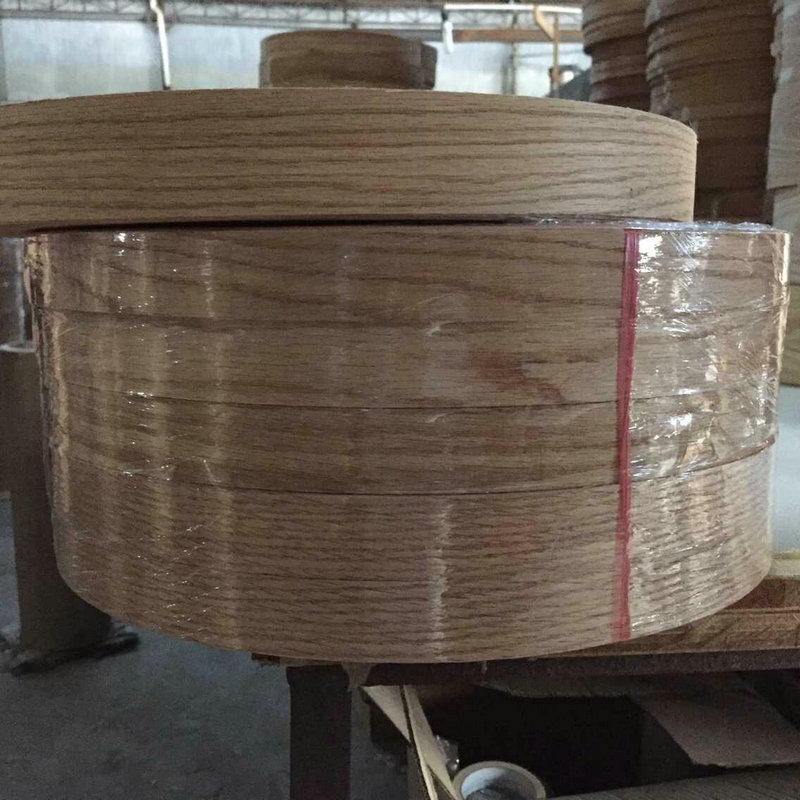 Manufacturer Supplies Red Oak Pattern Edge Banding Strips, Furniture Decorative Panels, Oak Solid Wood Veneer Factory Wholesale