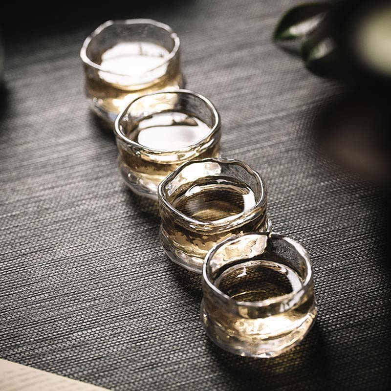 Japanese-style handmade crystal glass tea cup Master Cup heat-resistant glass tea cup single cup tea set