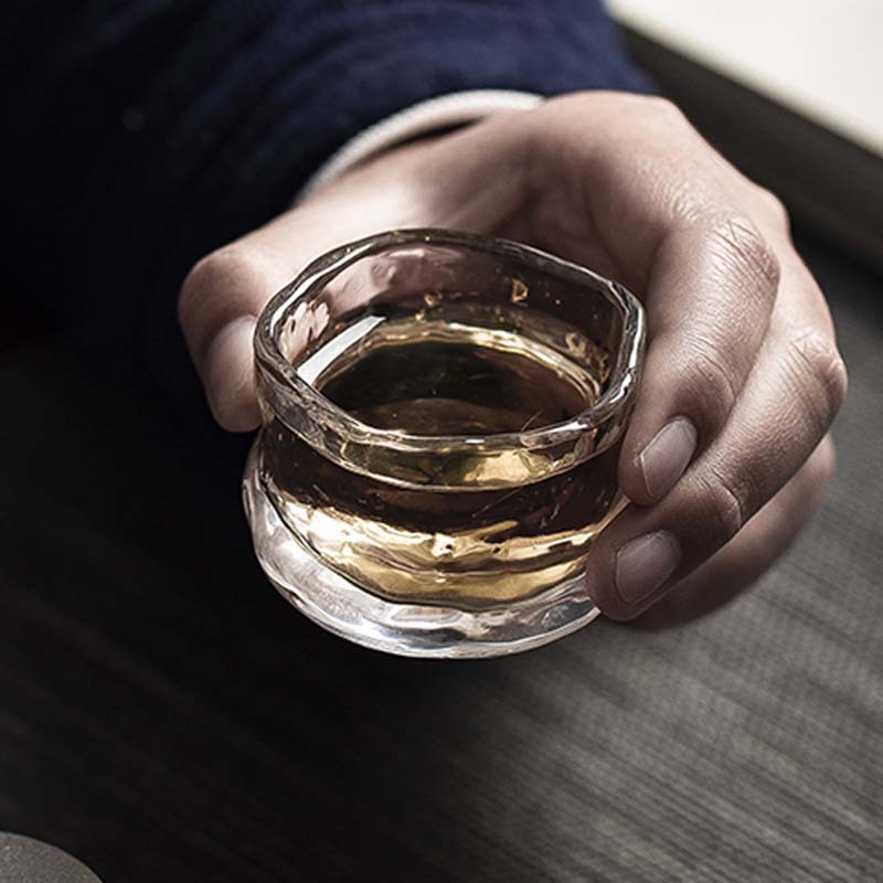 Японская ручная работа, кристальная стеклянная чайная чашка, жаропрочная стеклянная чашка, одна чашка, чайный набор
