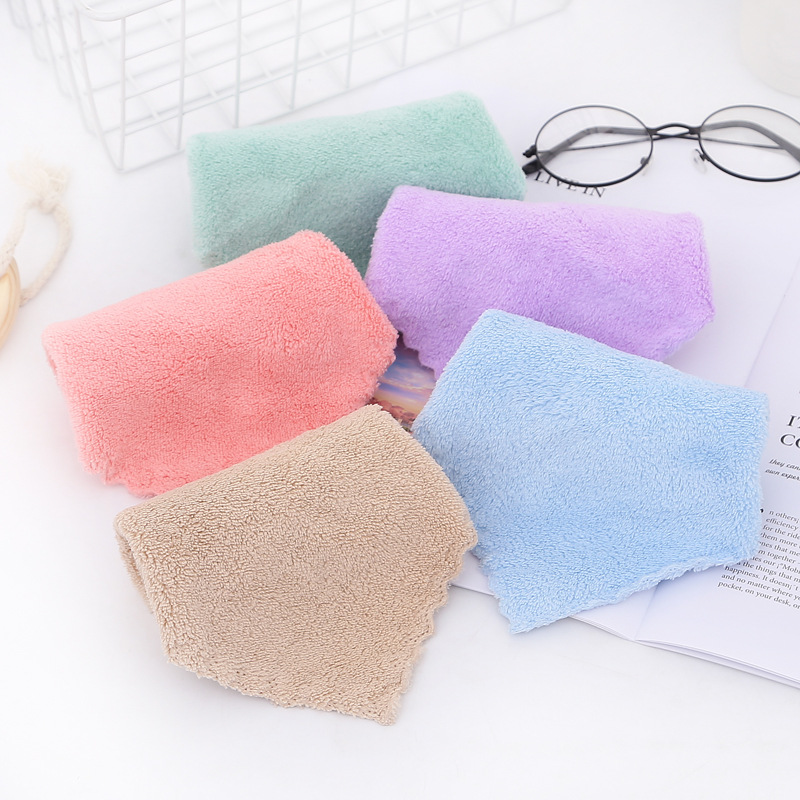 Coral fleece small square towel towel towel absorbent towel square face towel soft and comfortable factory wholesale