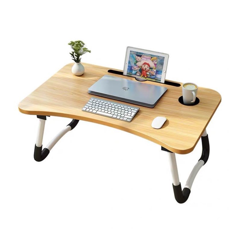 Folding Bed Desk, Lazy Desk, Laptop Desk, Dormitory Desk for College Students and Children, Foldable Study Table