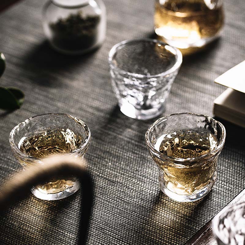 Japanese-style handmade crystal glass tea cup Master Cup heat-resistant glass tea cup single cup tea set