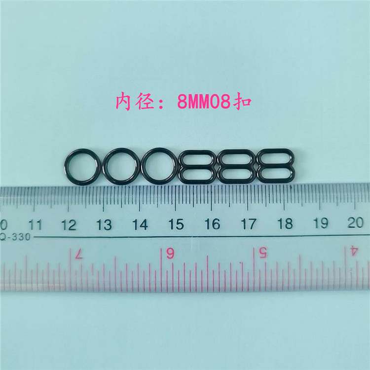 Meifen alloy nylon coated plastic underwear buckle metal non-magnetic bra accessories sling adjustment buckle 089 shoulder buckle