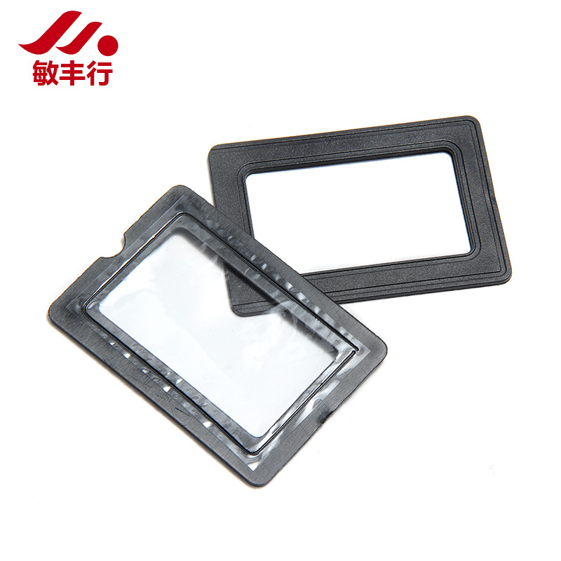 In stock supply luggage business card frame transparent film business card frame removable business card frame luggage accessories PVC business card frame
