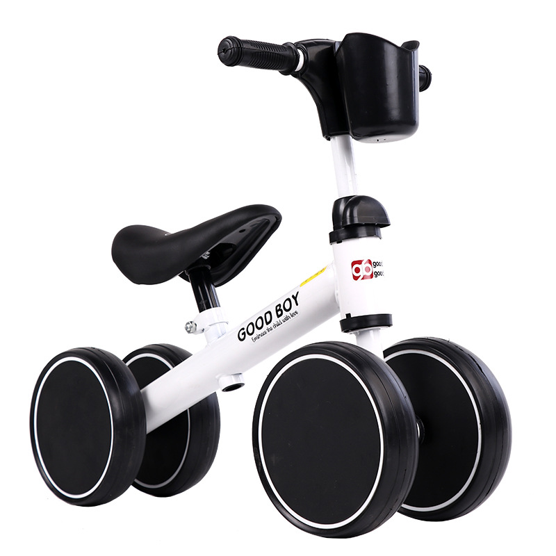 Children's balance car pedless four-wheel scooter children's assisted toddler scooter 1-5 years old boys and girls