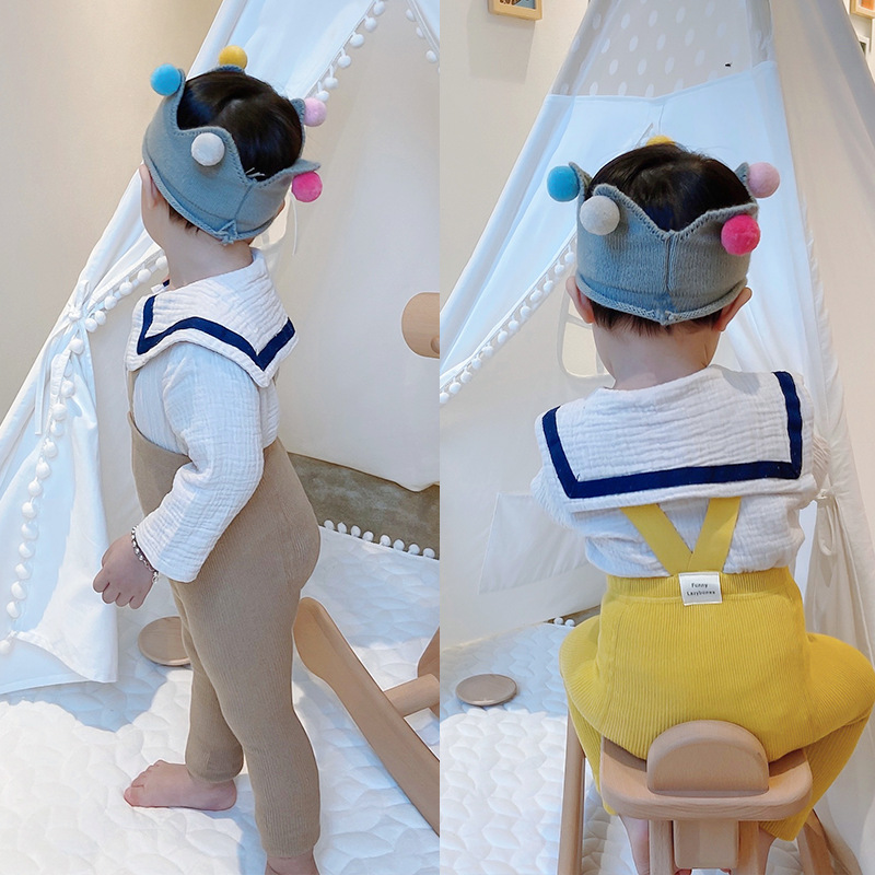 Spanish Style Spring and Autumn High Waist Strap Cropped Pants Baby Big Fart Leggings Baby Leggings