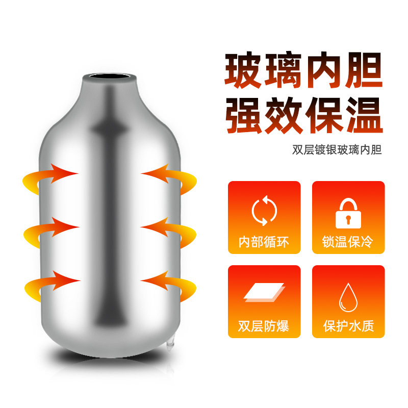 Hot Water Bottle Household Stainless Steel Thermos for Student Dormitory with a Kettle Large Capacity Thermos Bottle Bottle