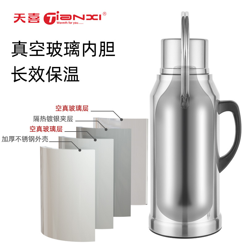 Hot Water Bottle Household Stainless Steel Thermos for Student Dormitory with a Kettle Large Capacity Thermos Bottle Bottle